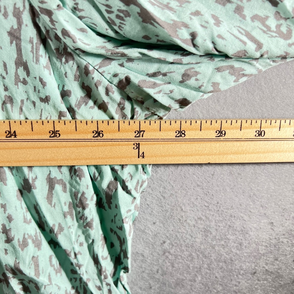 1218 | Nottibianche Abstract Print Cotton Blend Pajama Set Mint Green Womens 1X - Picture 6 of 12